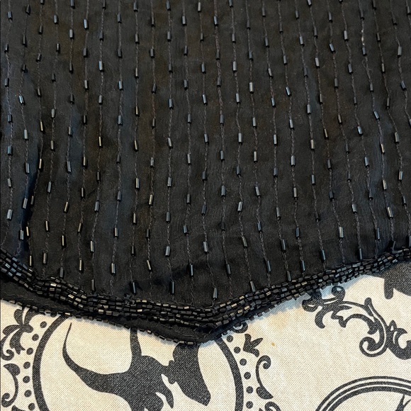 Vintage 100% Silk Beaded Blouse - Picture 8 of 9